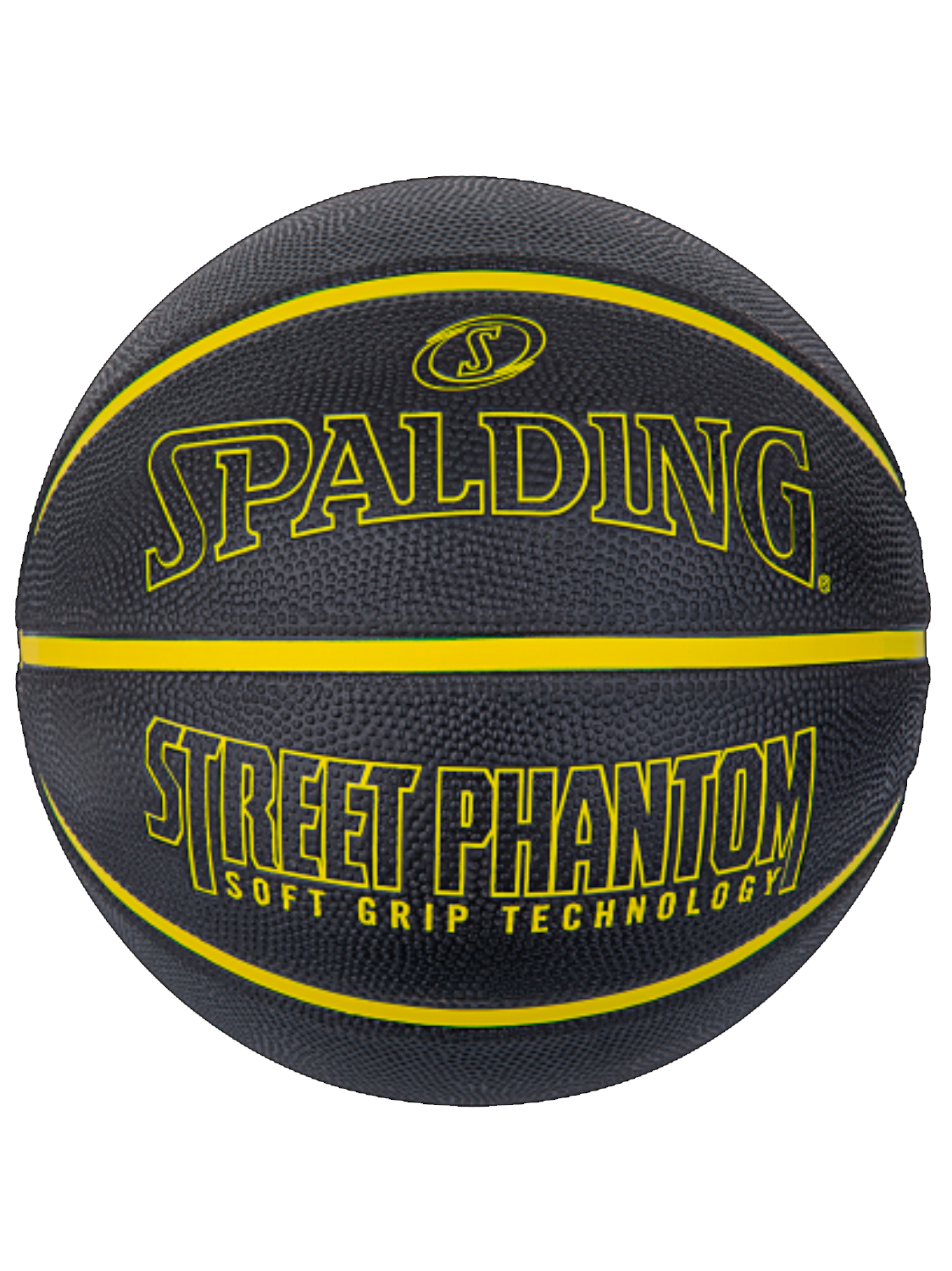 SPALDING STREET PHANTOM BLK YELLOW SGT SZ6 RUBBER  