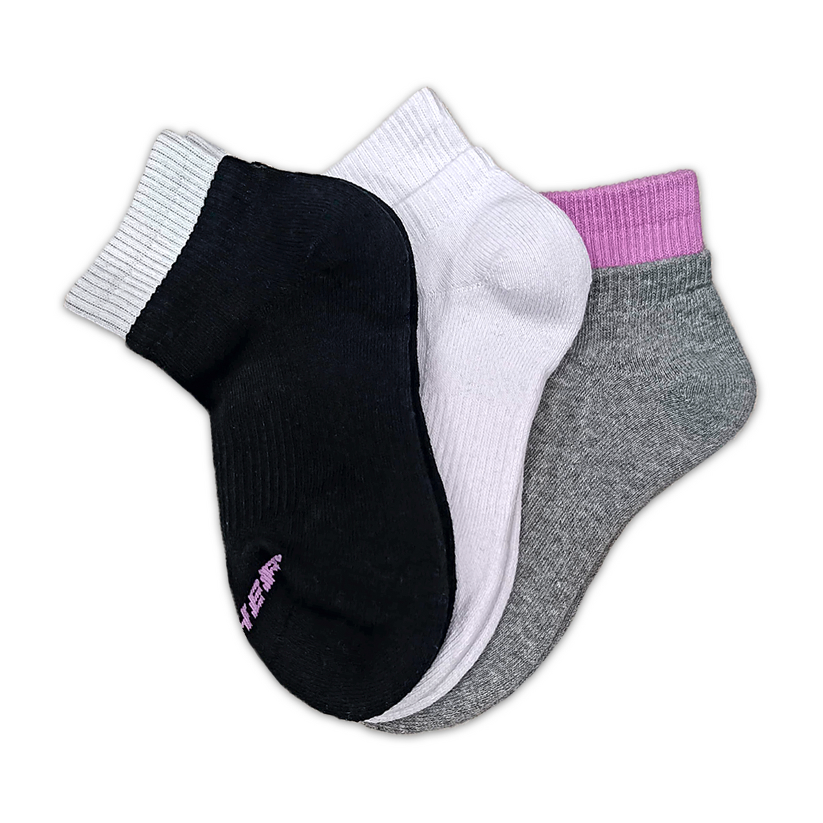 3PK WOMENS 1/2 TERRY QTR CREW 