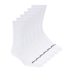 6PK UNISEX 1/2 TERRY CREW W/ POLYBAG 