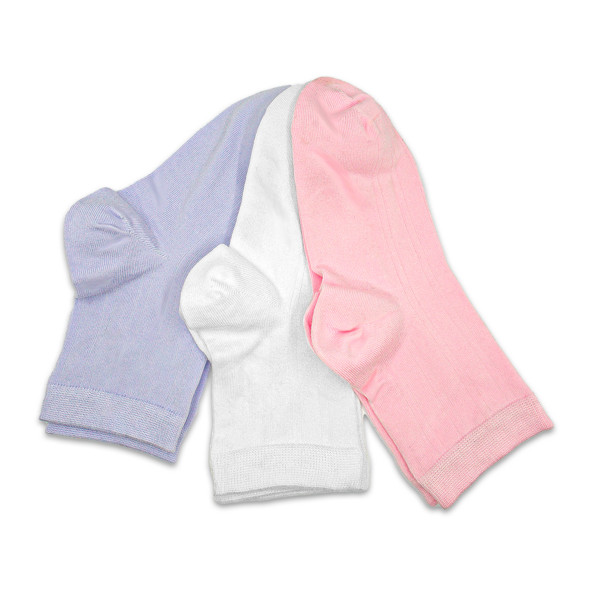 3PK GIRLS NON TERRY ANKLET #s600174-688
