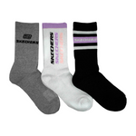 3PK WOMENS 1/2 TERRY CREW 