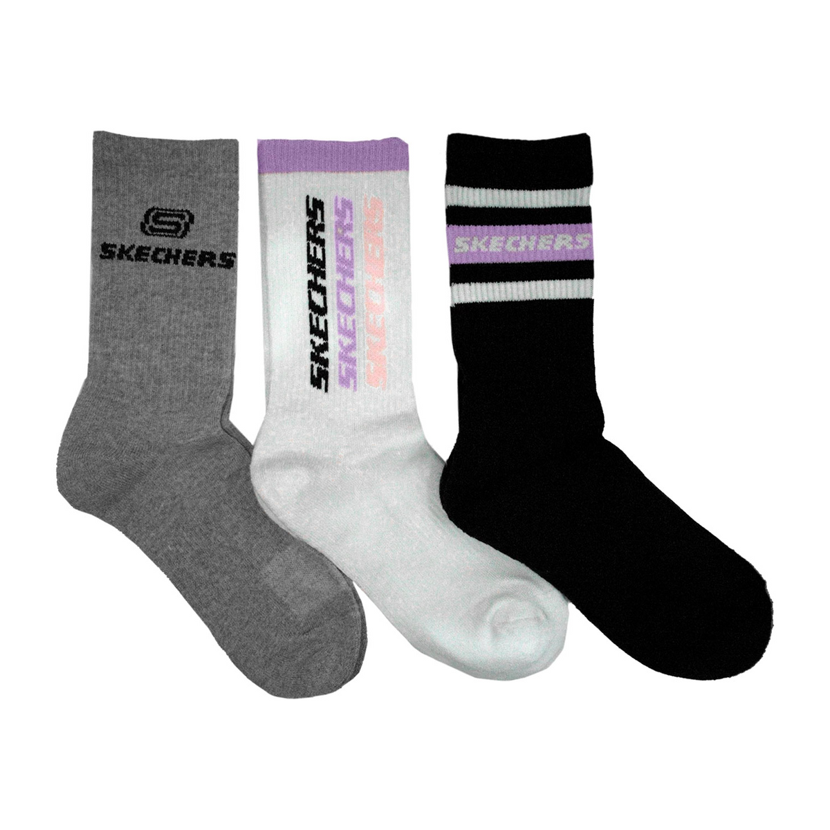 3PK WOMENS 1/2 TERRY CREW 